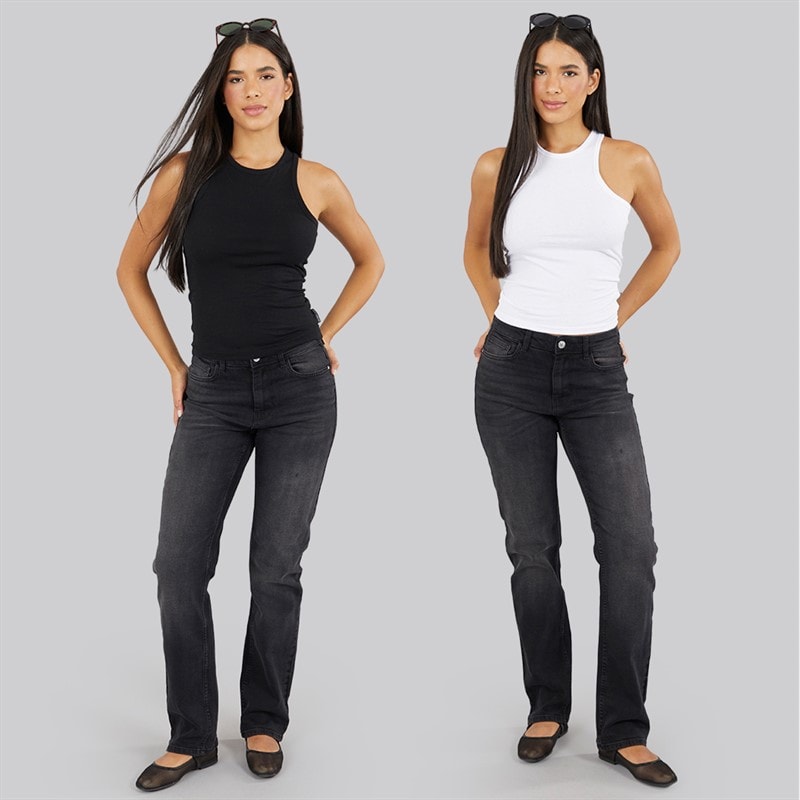 French Connection Womens Two Pack Racer Vests Black/White - Image 3