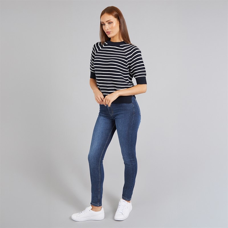 French Connection Womens Skinny Jeans Blue Mid - Image 4