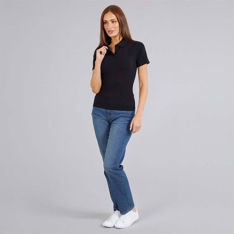 French Connection Womens Polo Shirt Black - Image 3