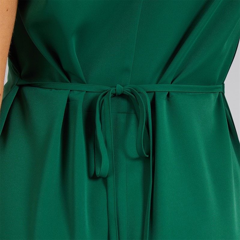 French Connection Womens Crepe V Neck Dress Jade Green - Image 5
