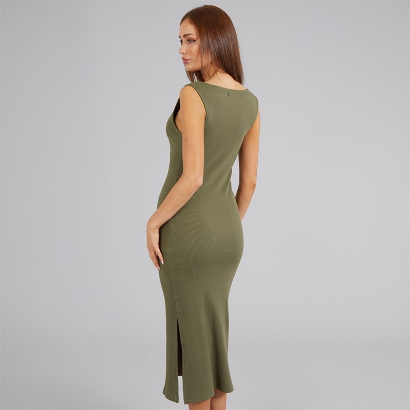 French Connection Womens Racer M Dress Khaki - Image 2