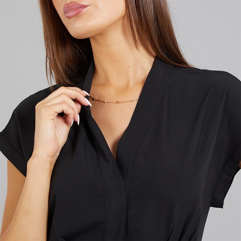 French Connection Womens Crepe V Neck Dress Black - Image 3