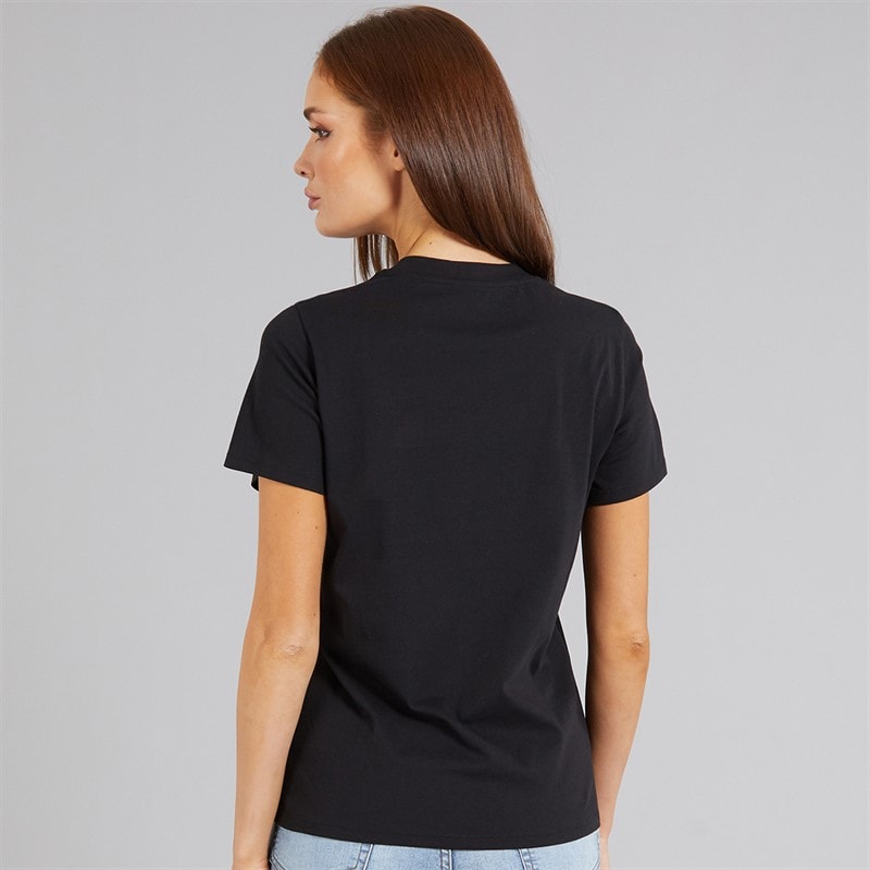 French Connection Womens C'est Si Bon T-Shirt Black/White/Raspberry - Image 2