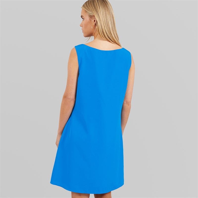 French Connection Womens Button Shift Dress Cobalt Blue - Image 2