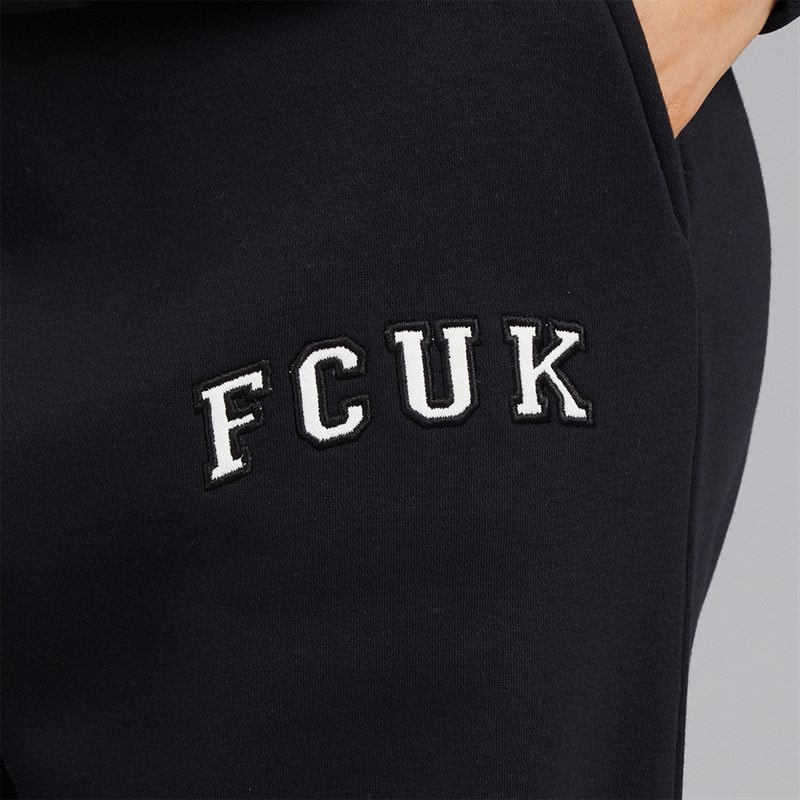 French Connection Womens FCUK Collegiate Joggers Midnight/White/Black - Image 3