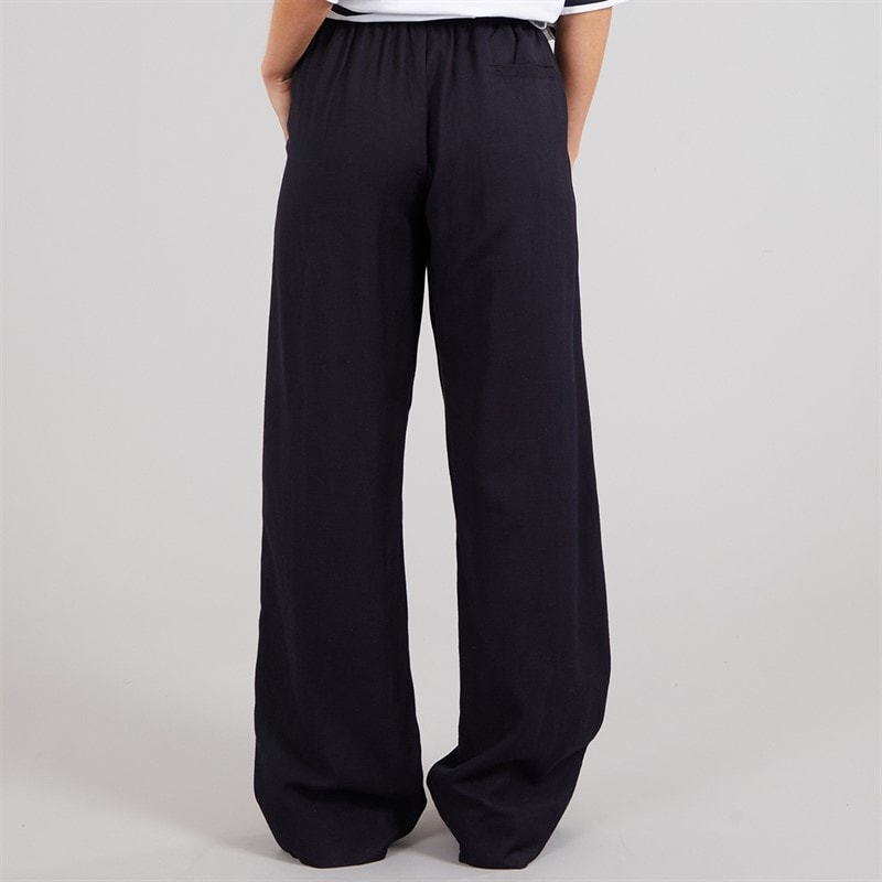 French Connection Womens Linen Tie Trousers Midnight - Image 2