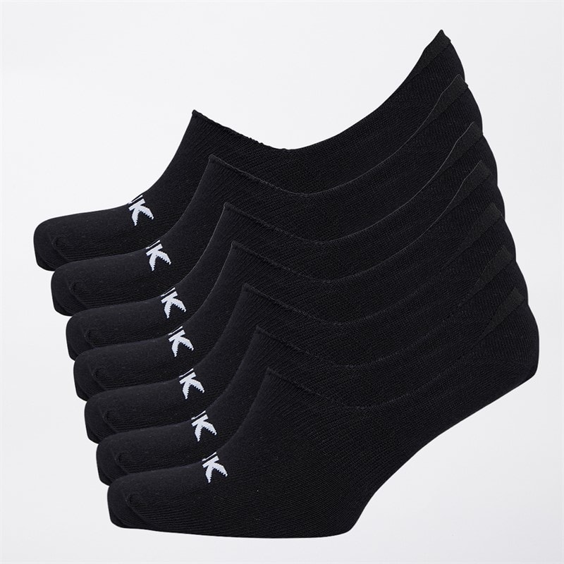 French Connection Mens FCUK Seven Pack Invisible Trainer Socks Black/White - Image 1