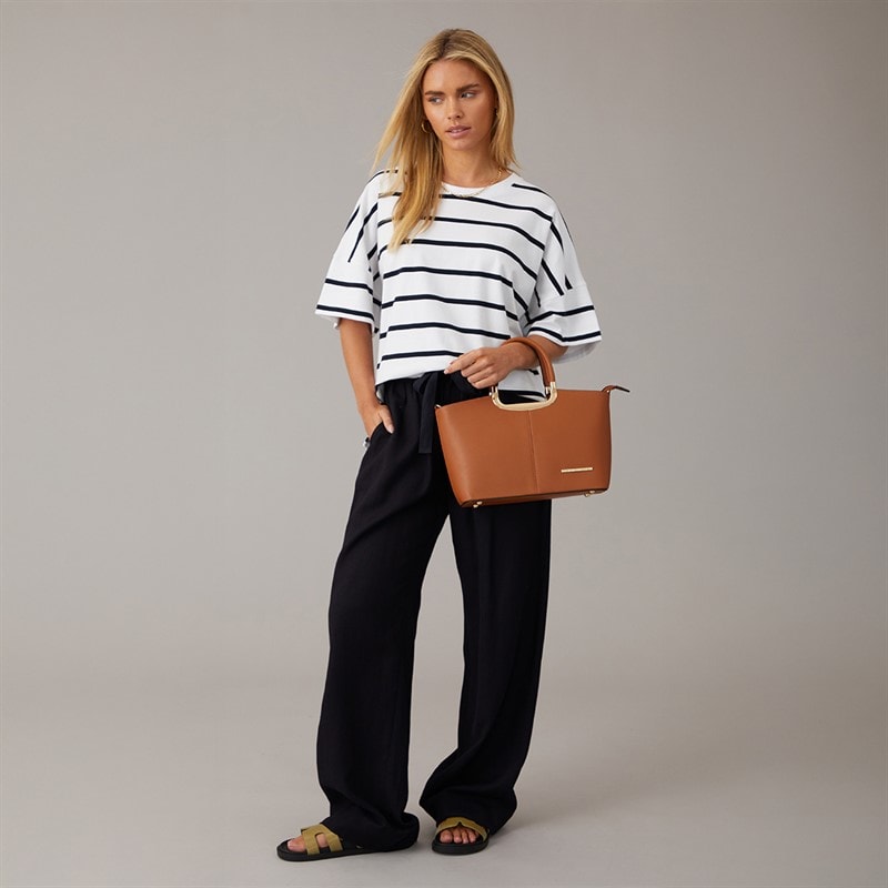 French Connection Womens Stripe T-Shirt White/Midnight - Image 3