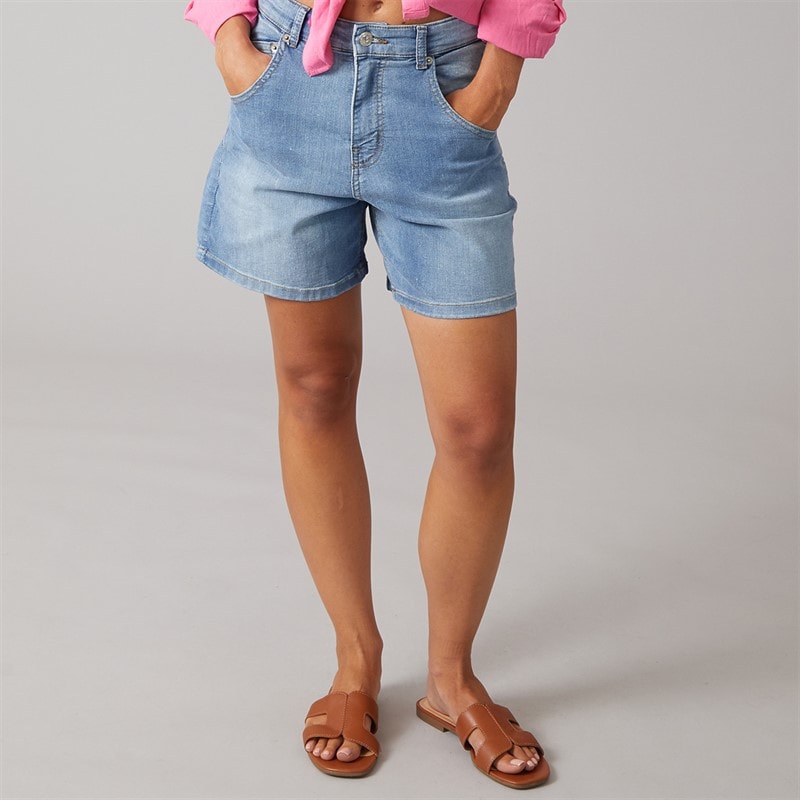 French Connection Womens Denim Shorts Stone Wash Stonewash