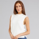 French Connection Womens Oversized Tank Top Summer White