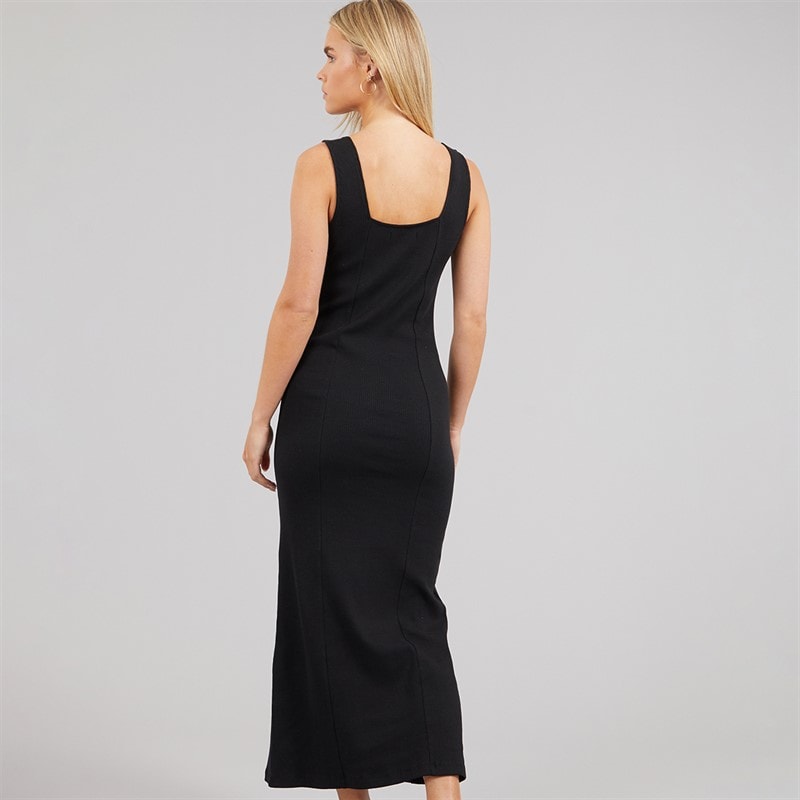 French Connection Womens Square Neck Ribbed Dress Black - Image 2