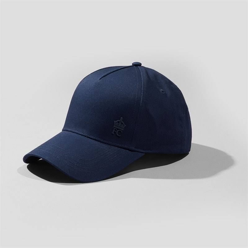 French Connection Mens Highbuild Logo Print Baseball Cap Navy/White Navy / White - Image 1
