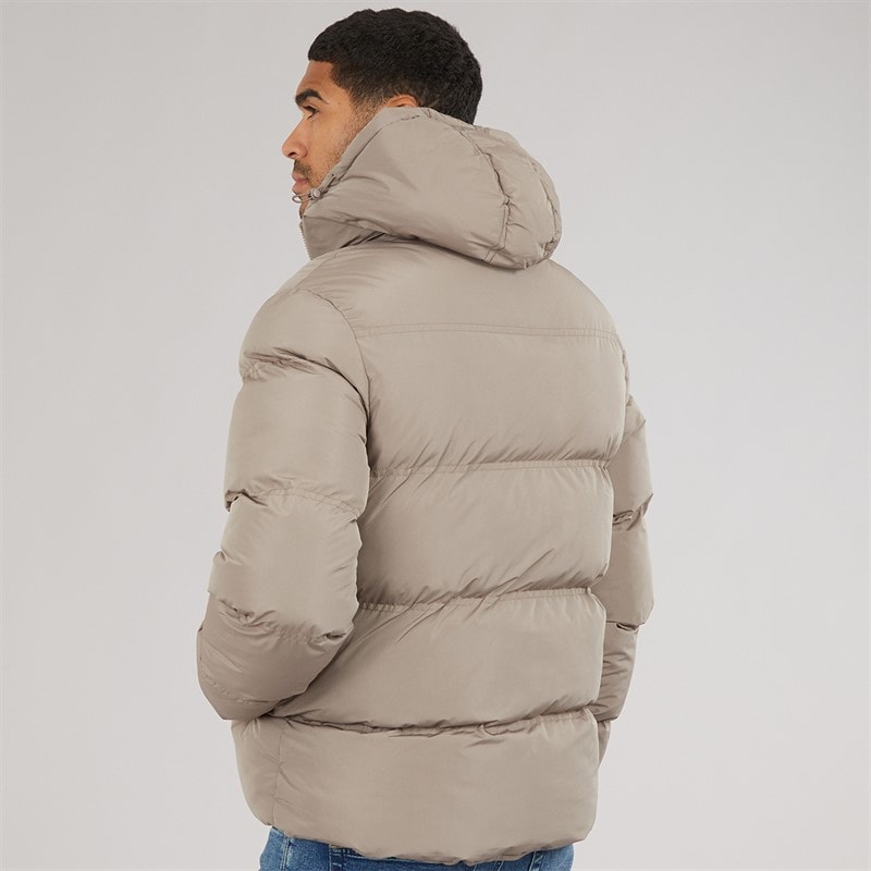French Connection Mens Row Mid Jacket Taupe - Image 2