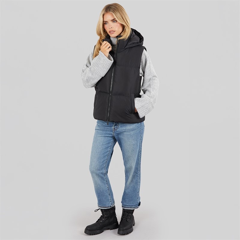 French Connection Womens Row Short Gilet Black - Image 4