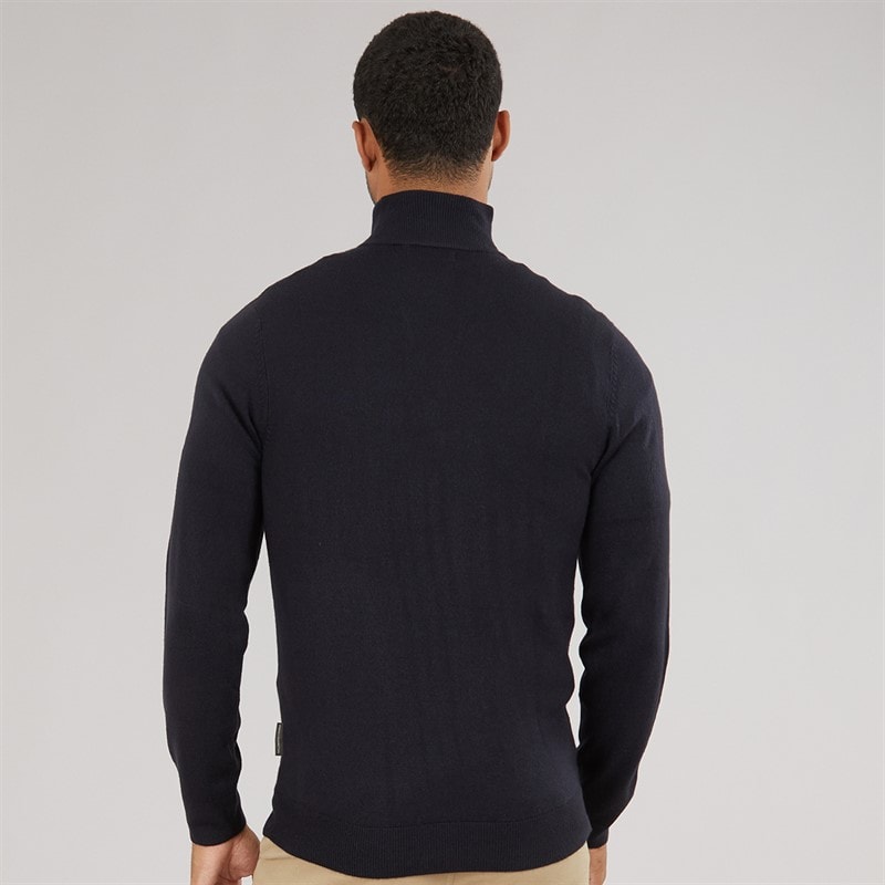 French Connection Mens Cash Half Zip Jumper Marine - Image 2