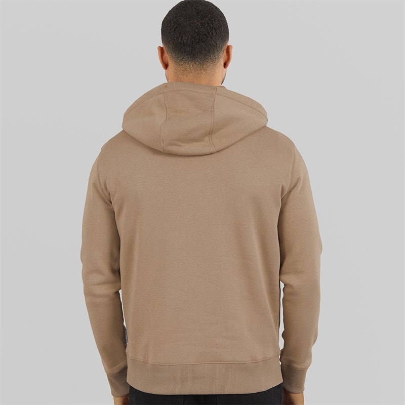 French Connection Mens FC Hoodie Mink/Gunmetal - Image 2
