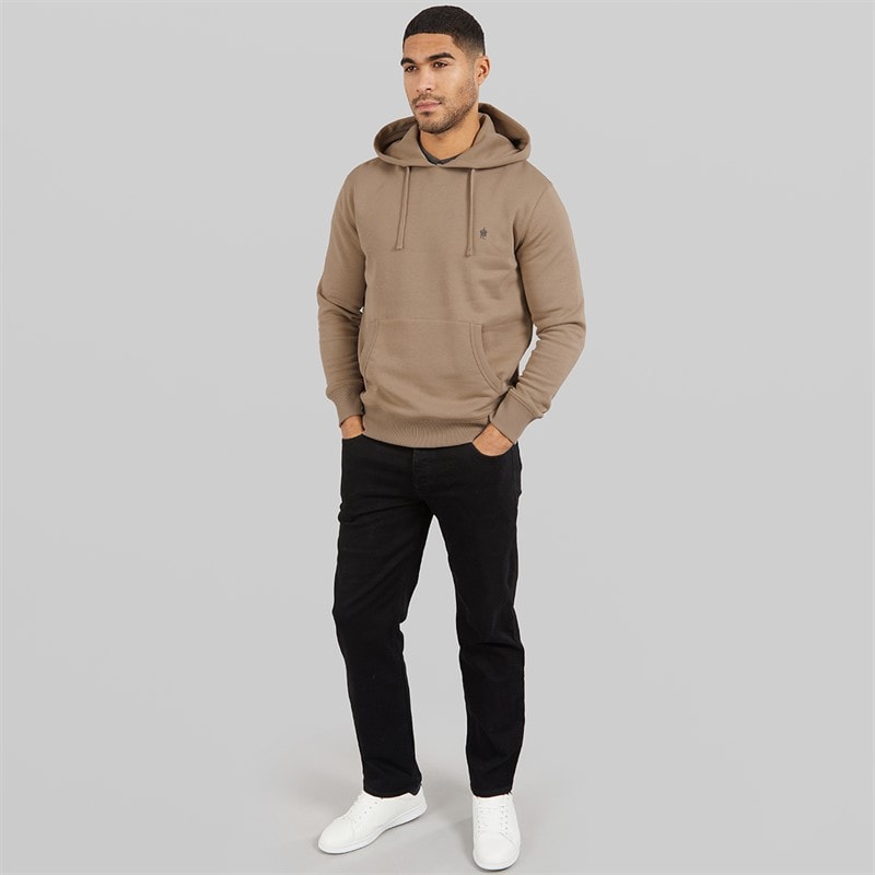 French Connection Mens FC Hoodie Mink/Gunmetal - Image 4