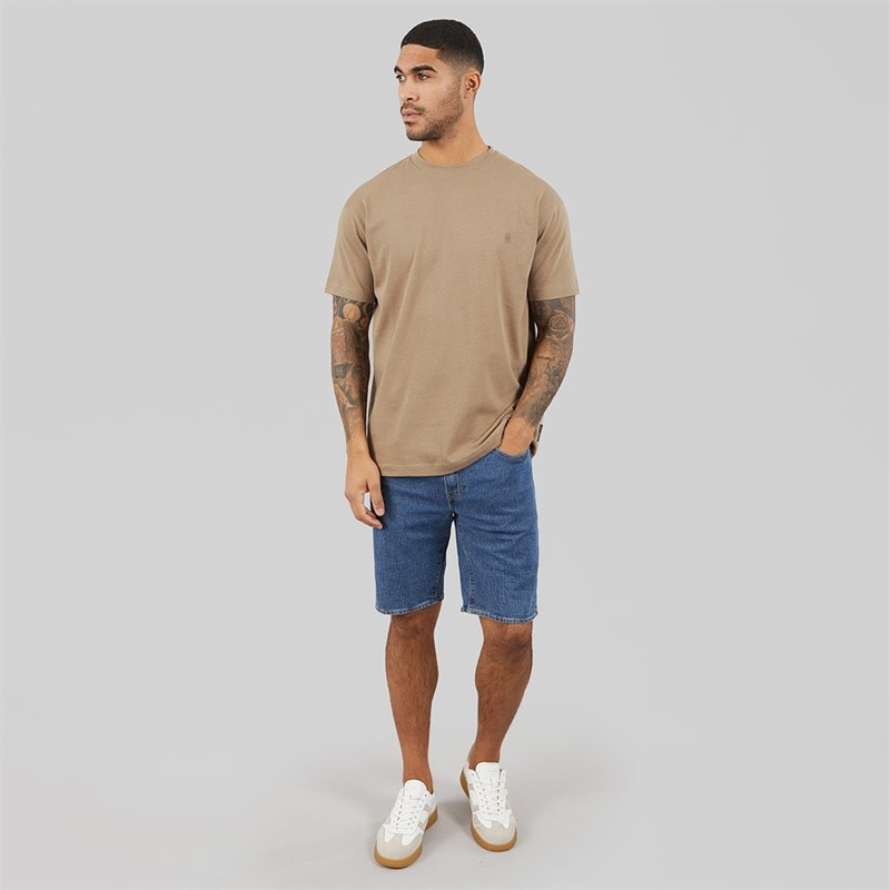 French Connection Mens Relaxed T-Shirt Mink - Image 3