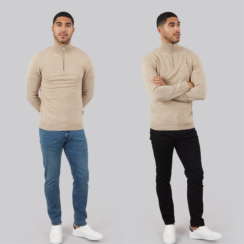 French Connection Mens FCUK Two Pack Slim Fit Jeans Blko1/Ind23 - Image 4