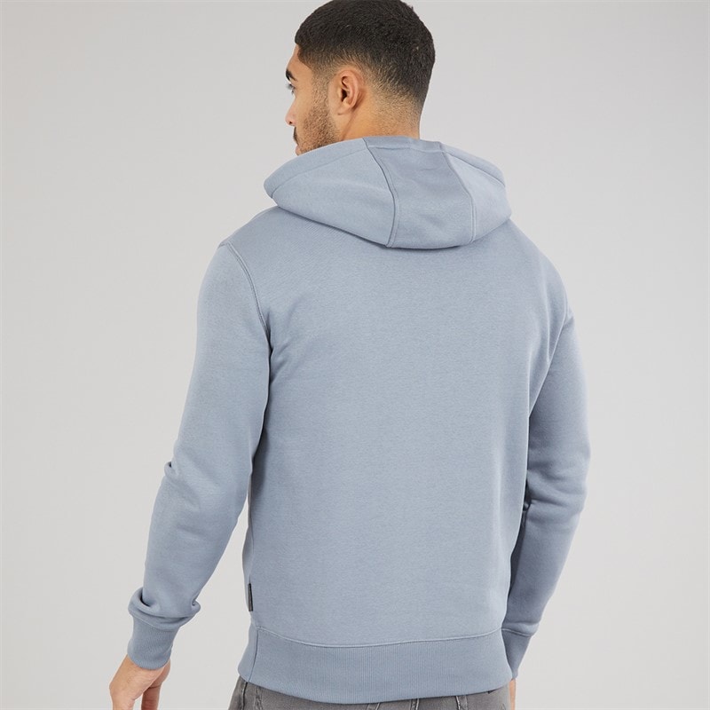 French Connection Mens FC Hoodie Light Blue/Marine Lgt Blue/Marine - Image 2
