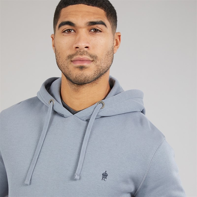 French Connection Mens FC Hoodie Light Blue/Marine Lgt Blue/Marine - Image 3