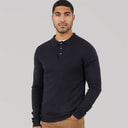 French Connection Mens Cash Long Sleeve Polo Shirt Marine