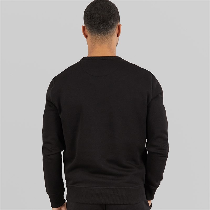 French Connection Mens FC Sweatshirt Black/Gunmetal - Image 2