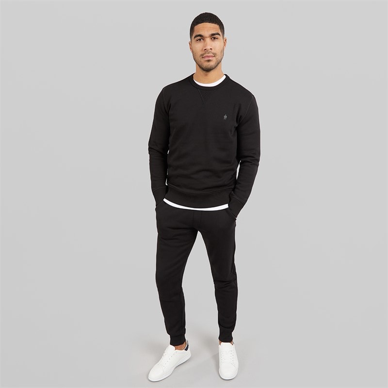 French Connection Mens FC Sweatshirt Black/Gunmetal - Image 4