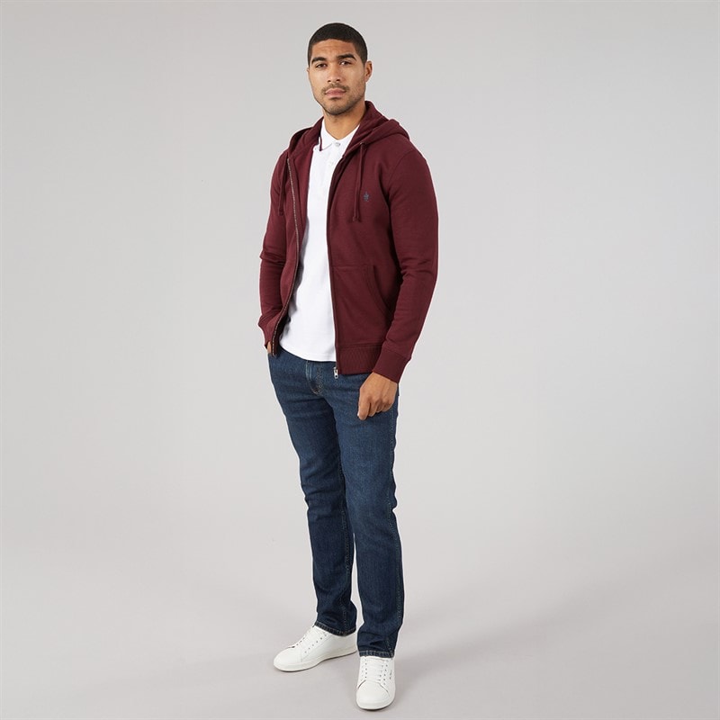 French Connection Mens FC Zip Hoodie Chateaux/Marine - Image 4