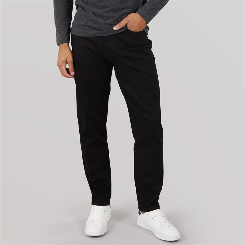 French Connection Mens FCUK Relaxed Fit Jeans Blk1 Black - Image 1