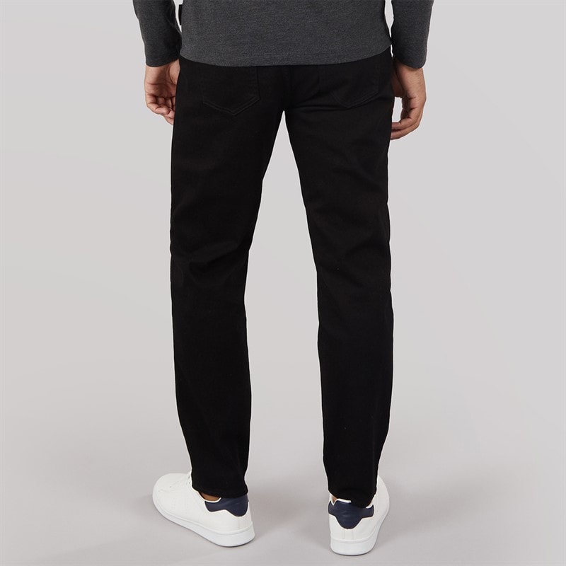 French Connection Mens FCUK Relaxed Fit Jeans Blk1 Black - Image 2