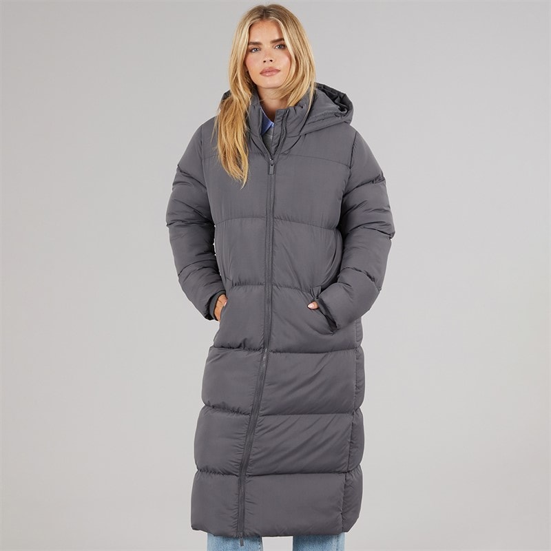 French Connection Womens Row Long Puffer Coat Slate - Image 3