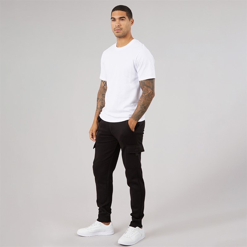 French Connection Mens FC Cargo Joggers Black - Image 3