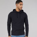 French Connection Mens 3 Crown Long Sleeve Hooded Top Marine