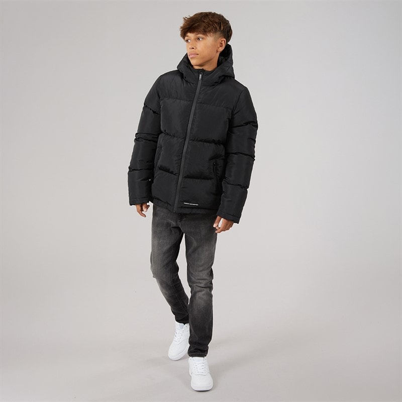French Connection Boys Row Puffer Jacket Black - Image 4