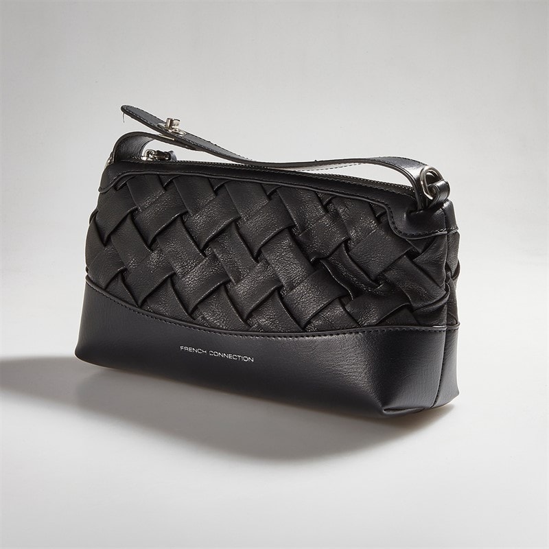French Connection Womens Weave Bag Black - Image 3