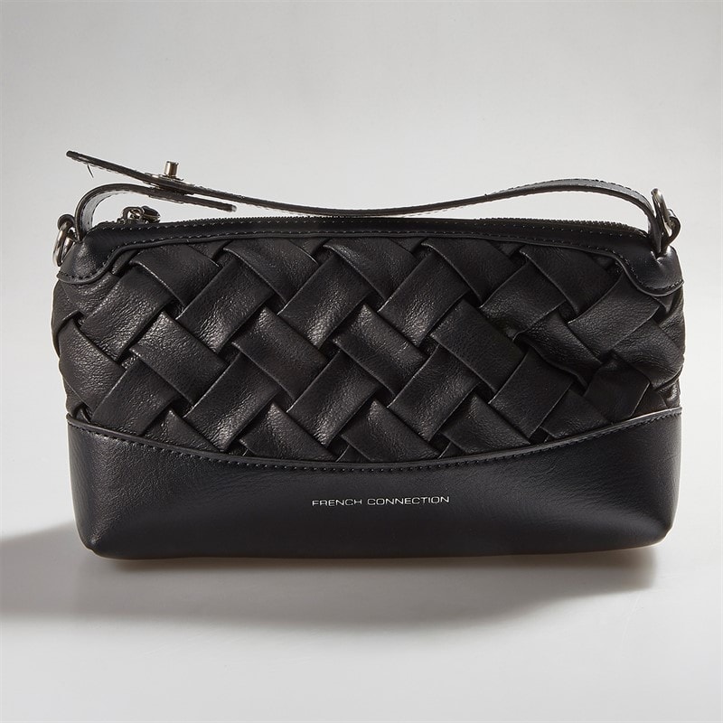 French Connection Womens Weave Bag Black - Image 4