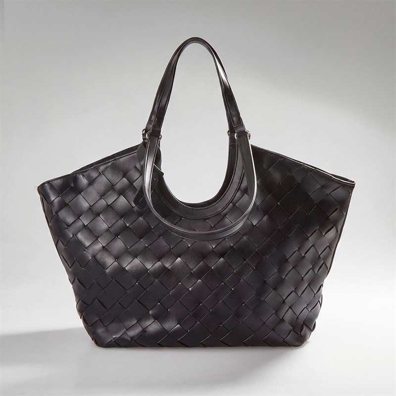 French Connection Womens Large Lattice Bag Black - Image 2