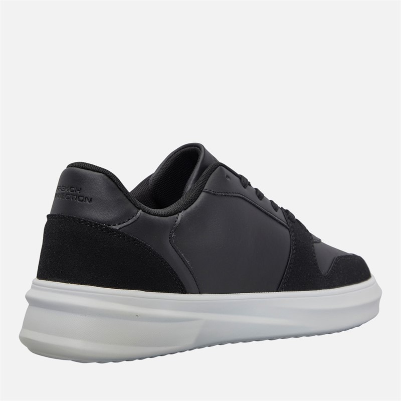 French Connection Mens Hybrid Court Trainers Black/White - Image 5