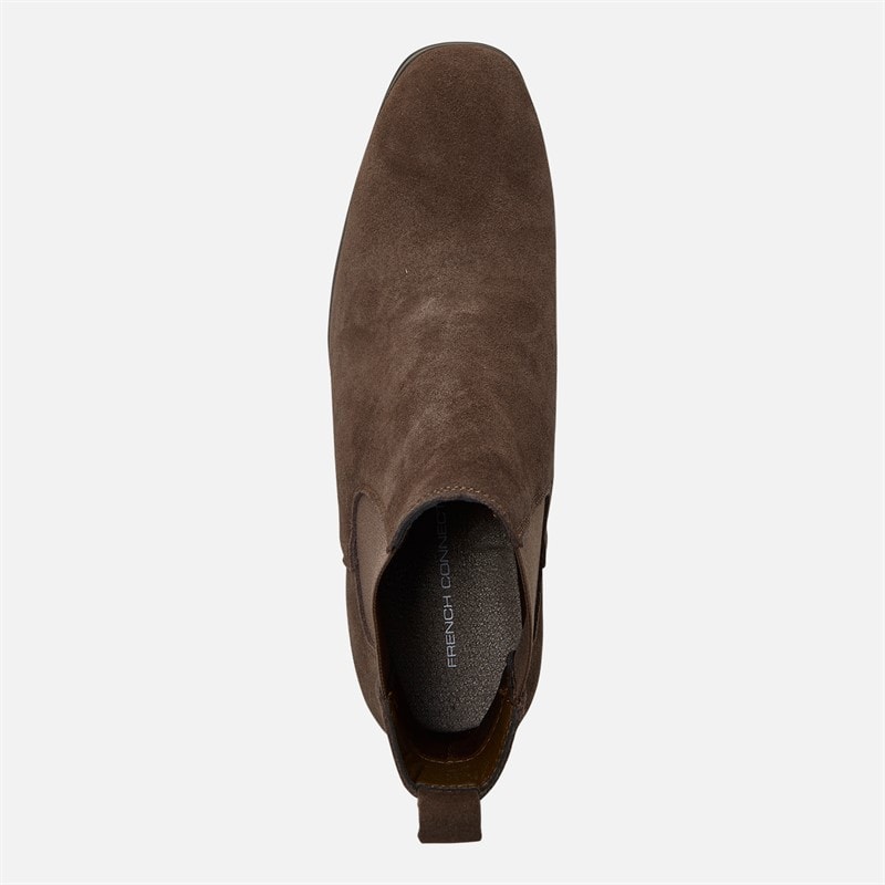 French Connection Mens Suede Chelsea Boots Brown - Image 4