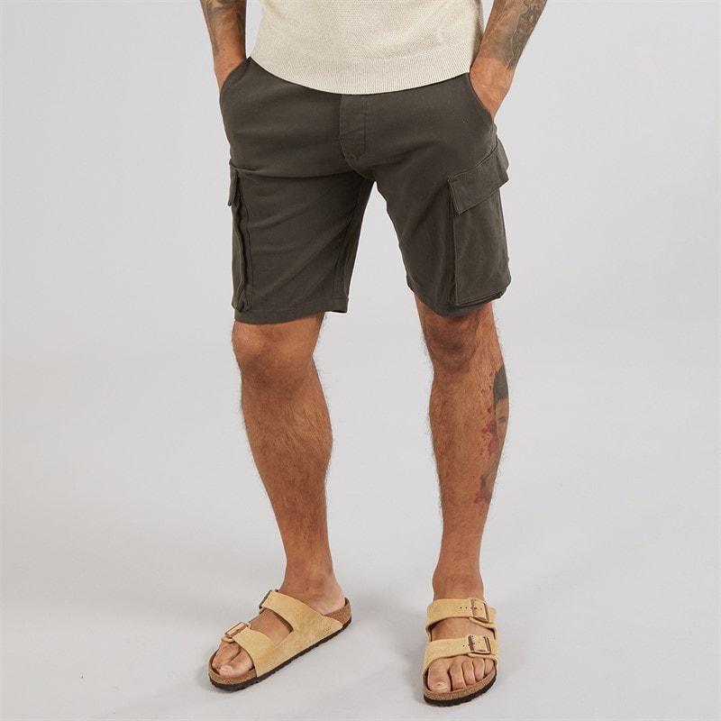 French Connection Mens Cargo Shorts Khaki
