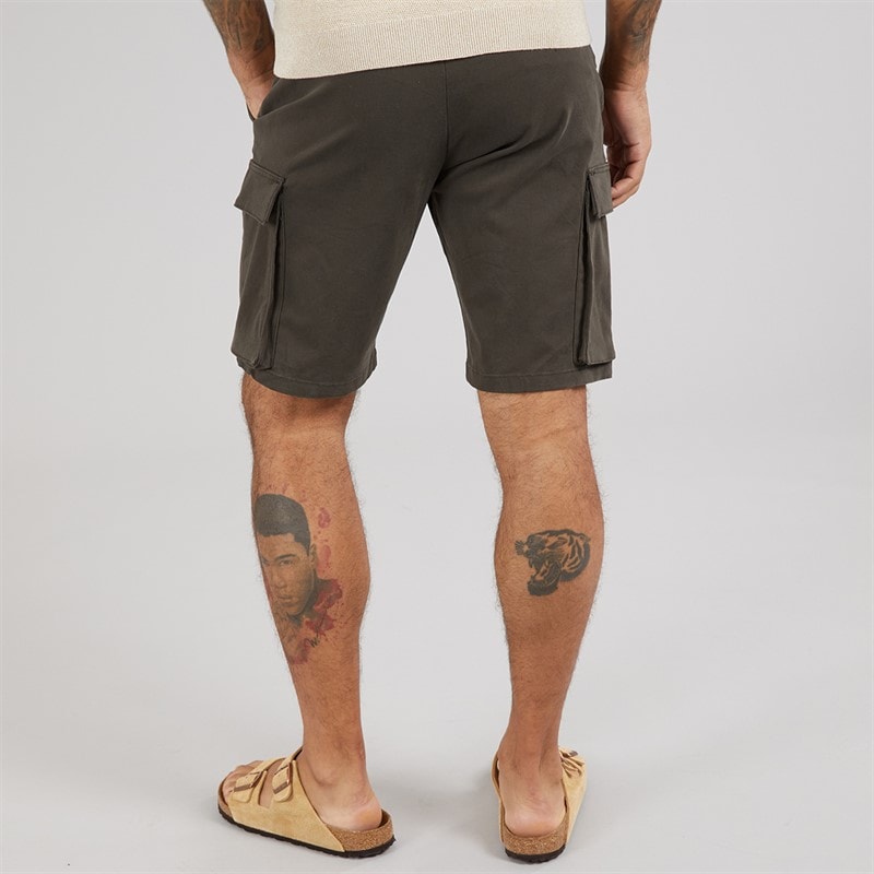 French Connection Mens Cargo Shorts Khaki - Image 2