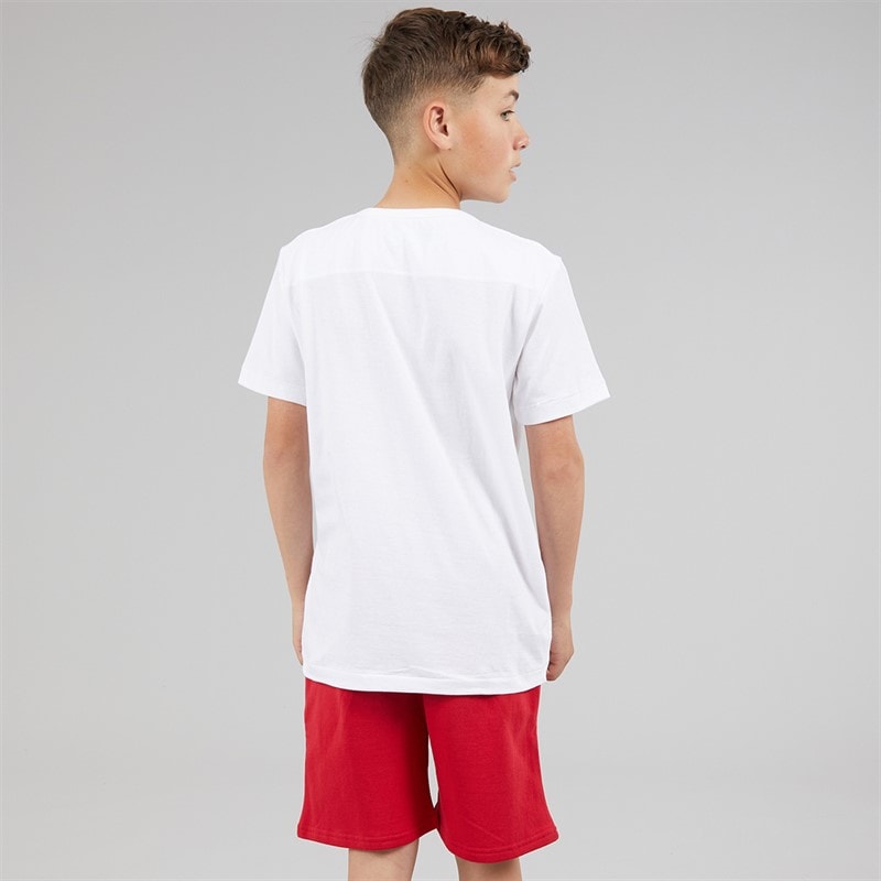 French Connection Boys Jewel T-Shirt And Shorts Set White/Red - Image 2