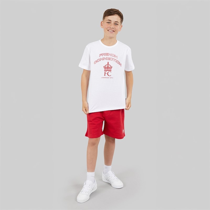 French Connection Boys Jewel T-Shirt And Shorts Set White/Red - Image 4