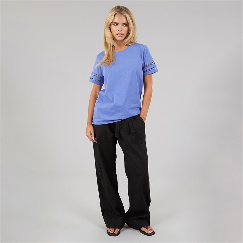 French Connection Womens Linen Blend Tie Trousers Black - Image 4