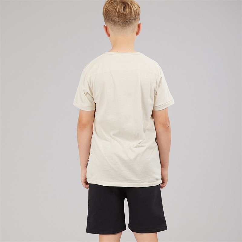 French Connection Boys T-Shirt And Shorts Set Stone/Black - Image 2