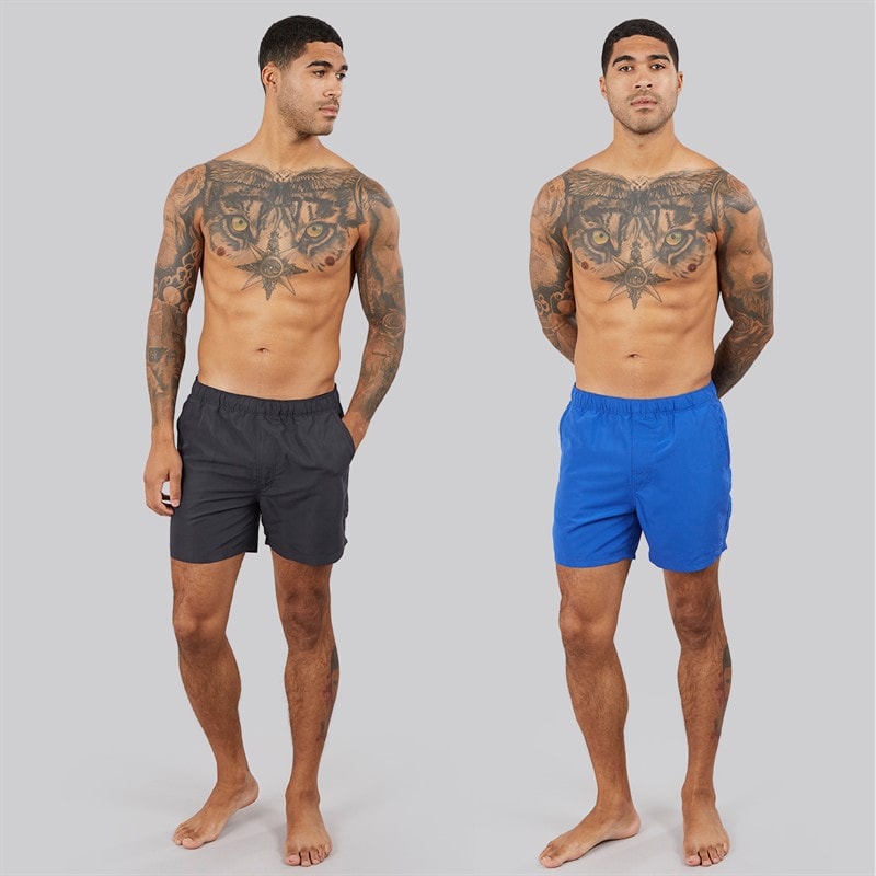 French Connection Mens Two Pack Swim Shorts Marine/Mazarine - Image 4