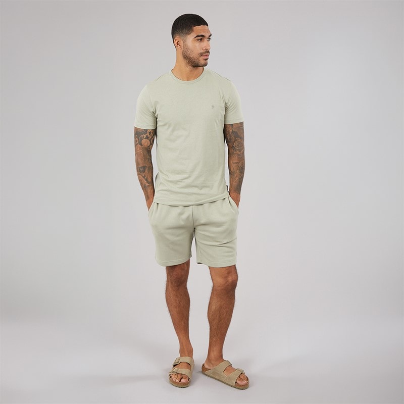 French Connection Mens T-Shirt And Shorts Set Sage - Image 4