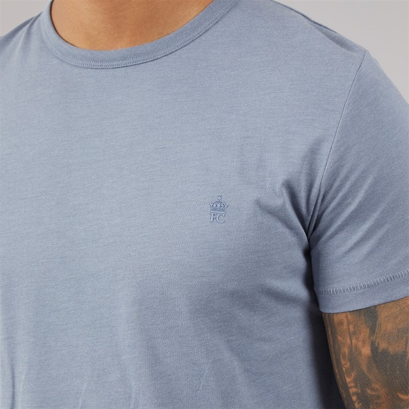 French Connection Mens T-Shirt And Shorts Set Light Blue Mel - Image 3