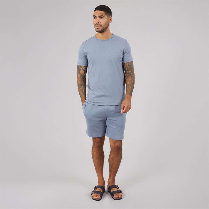 French Connection Mens T-Shirt And Shorts Set Light Blue Mel - Image 4